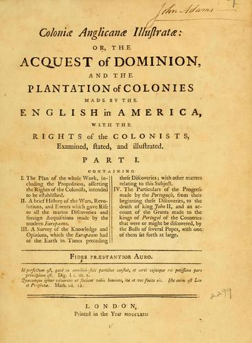 Coloniæ anglicanæ illustratæ