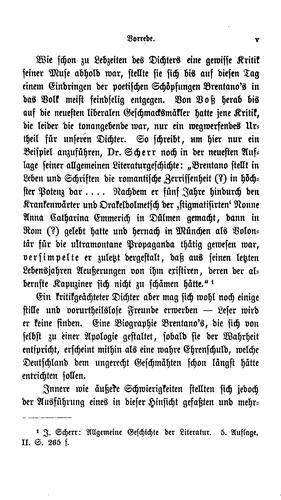 Clemens Brentano: Ein Lebensbild nach gedruckten und ungedruckten Quellen