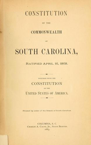 Constitution of the Commonwealth of South Carolina