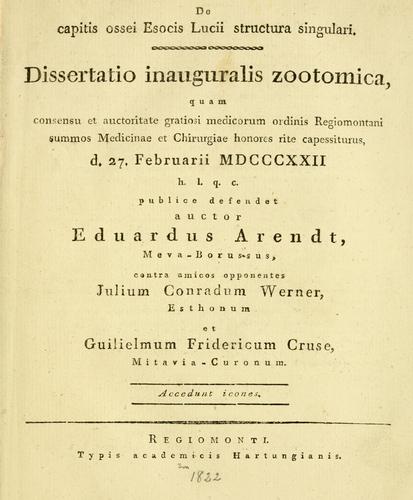 De capitis ossei Esocis lucii structura singulari