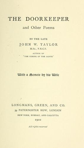 The doorkeeper and other poems