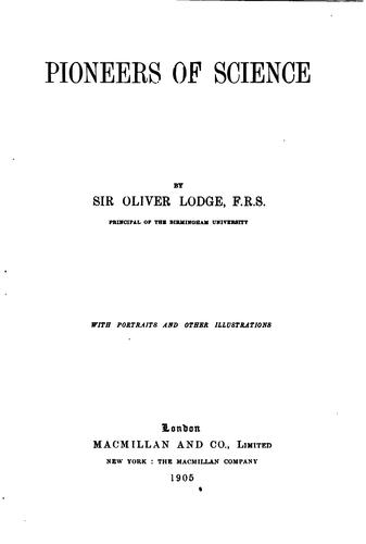 Pioneers of Science