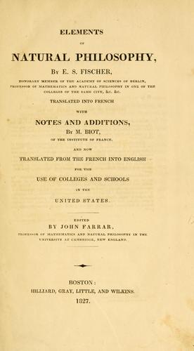 Elements of natural philosophy