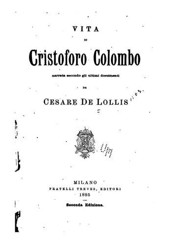 Vita di Cristoforo Colombo