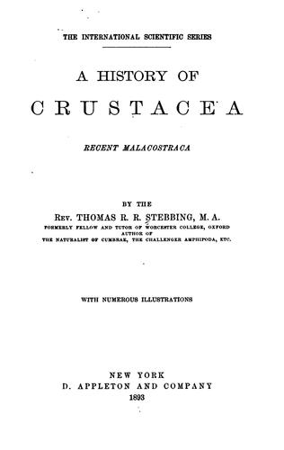 A History of Crustacea: Recent Malacostraca
