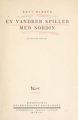 En vandrer spiller med sordin
