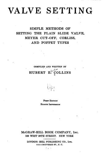 Valve Setting: Simple Methods of Setting the Plain Slide Valve. Meyer Cut ..