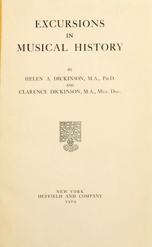 Excursions in musical history