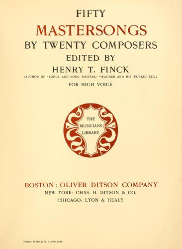 Fifty mastersongs by twenty composers