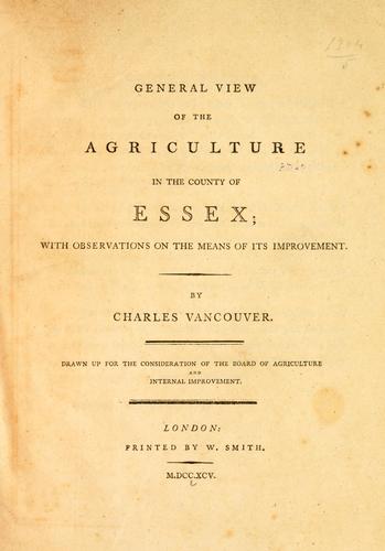 General view of the agriculture in the county of Essex