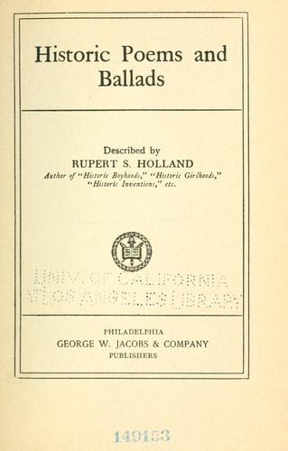 Historic poems and ballads