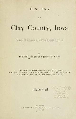 History of Clay County, Iowa