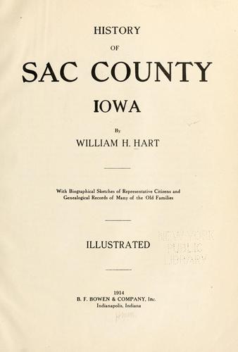 History of Sac County, Iowa