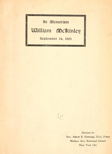 In memoriam, William McKinley, September 14, 1901