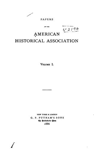 Papers of the American Historical Association