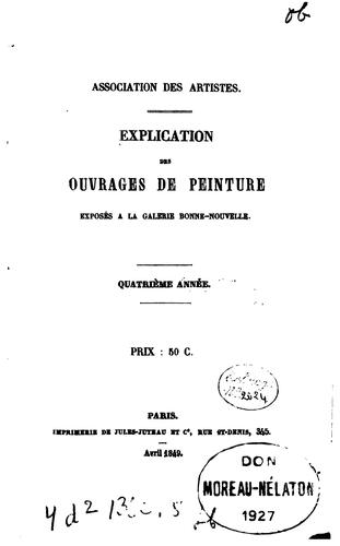 Explication des ouvrages de peinture: exposés à la Galerie Bonne-Nouvelle