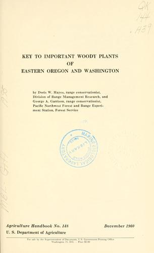 Key to important woody plants of eastern Oregon and Washington