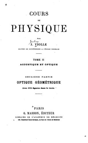 Cours de physique