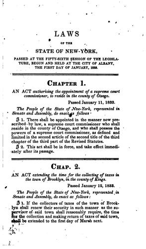 Laws of the state of New York