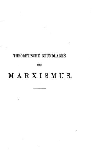 Theoretische Grundlagen des Marxismus