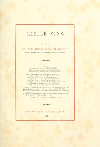 Little sins