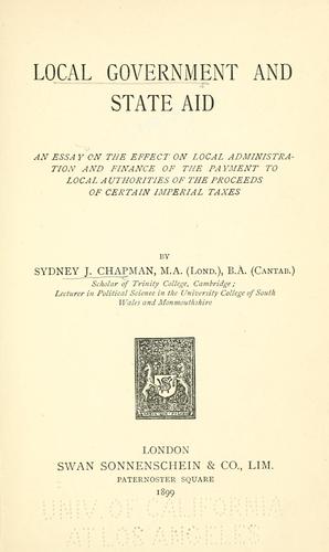 Local government & state aid