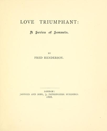 Love triumphant
