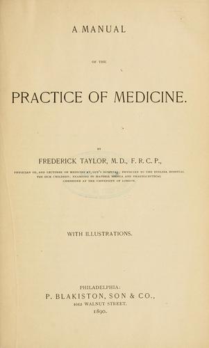 A manual of the practice of medicine