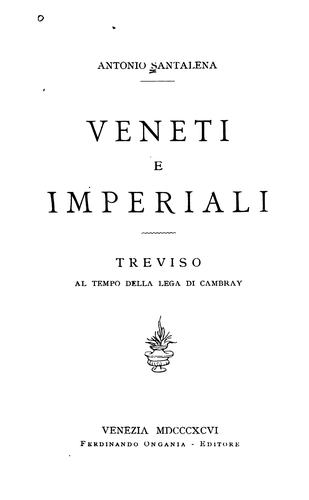 Veneti e imperiali: Treviso al tempo della lega di Cambray