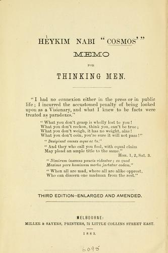 Memo for thinking men