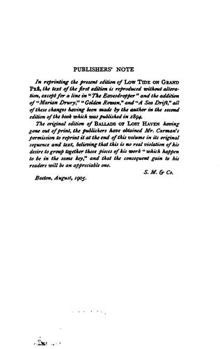 Low Tide on Grand Pré and Ballads of Lost Haven: Two Volumes in One