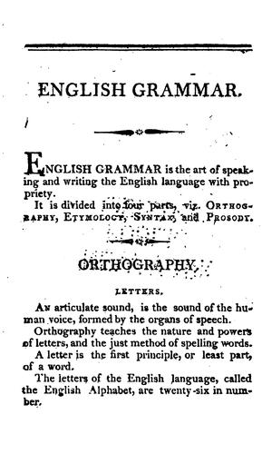 An Abridgement of L. Murray's English Grammar