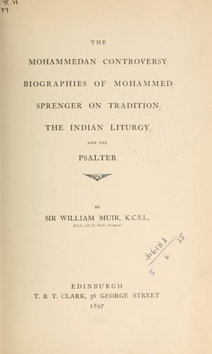 The Mohammedan controversy