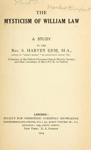 The mysticism of William Law