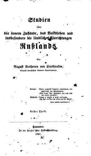 Studien über die innern zustände