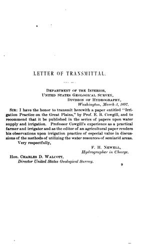Water-supply and Irrigation Papers of the United States Geological Survey