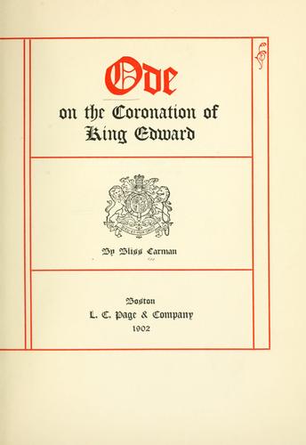 Ode on the coronation of King Edward