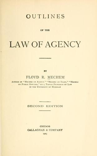 Outlines of the law of agency