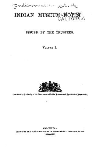 Indian Museum Notes