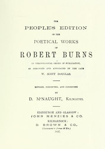 The people's edition of the poetical works of Robert Burns