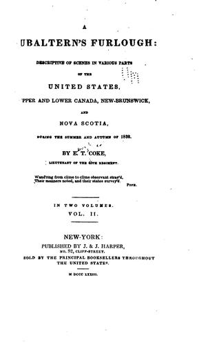 A Subaltern's Furlough: Descriptive of Scenes in Various Parts of the United ..