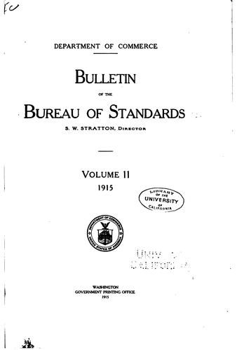 Bulletin of the Bureau of Standards