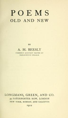 Poems old and new