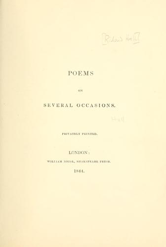 Poems on several occasions
