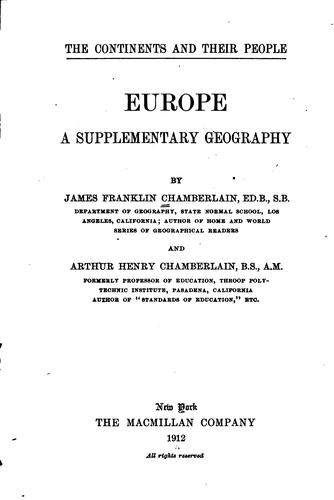 Europe: A Supplementary Geography