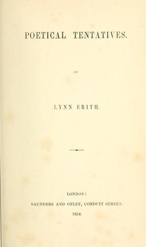 Poetical tentatives