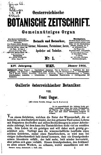 Österreichische botanische Zeitschrift