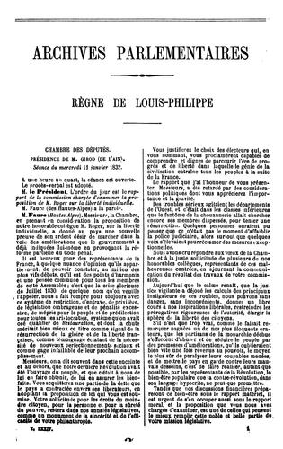 Archives parlementaires de 1787 à 1860