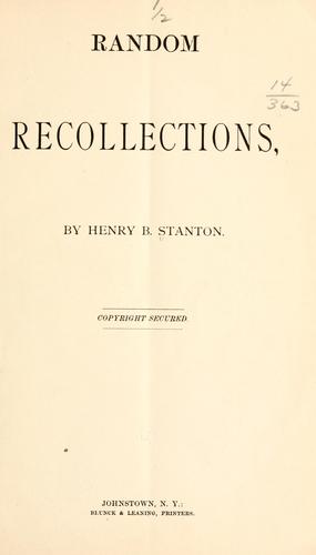 Random recollections