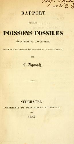Rapport sur les poissons fossiles d©couverts en Angleterre